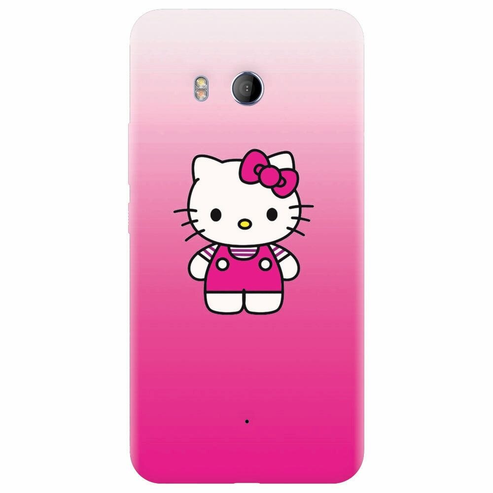 Husa silicon pentru Htc U 11, Cute Pink Catty