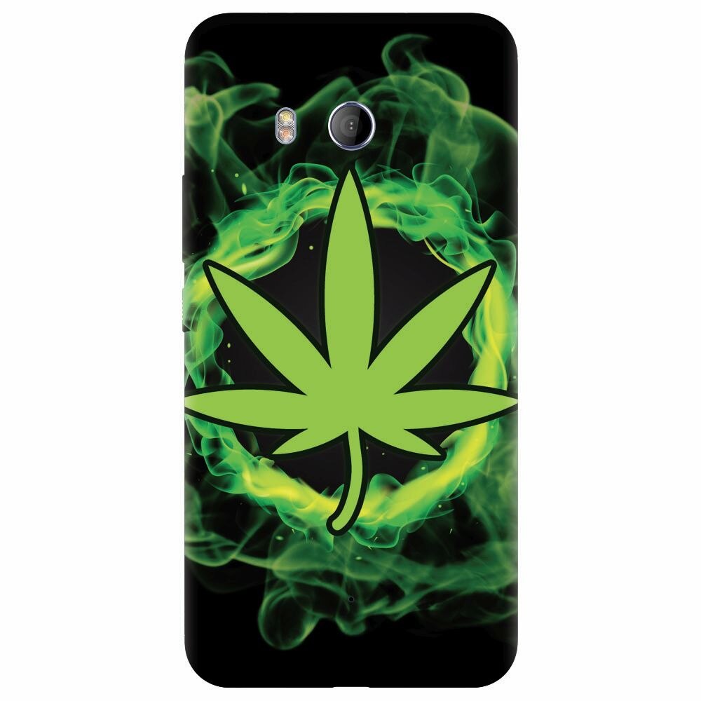 Husa silicon pentru Htc U 11, GreenFlames