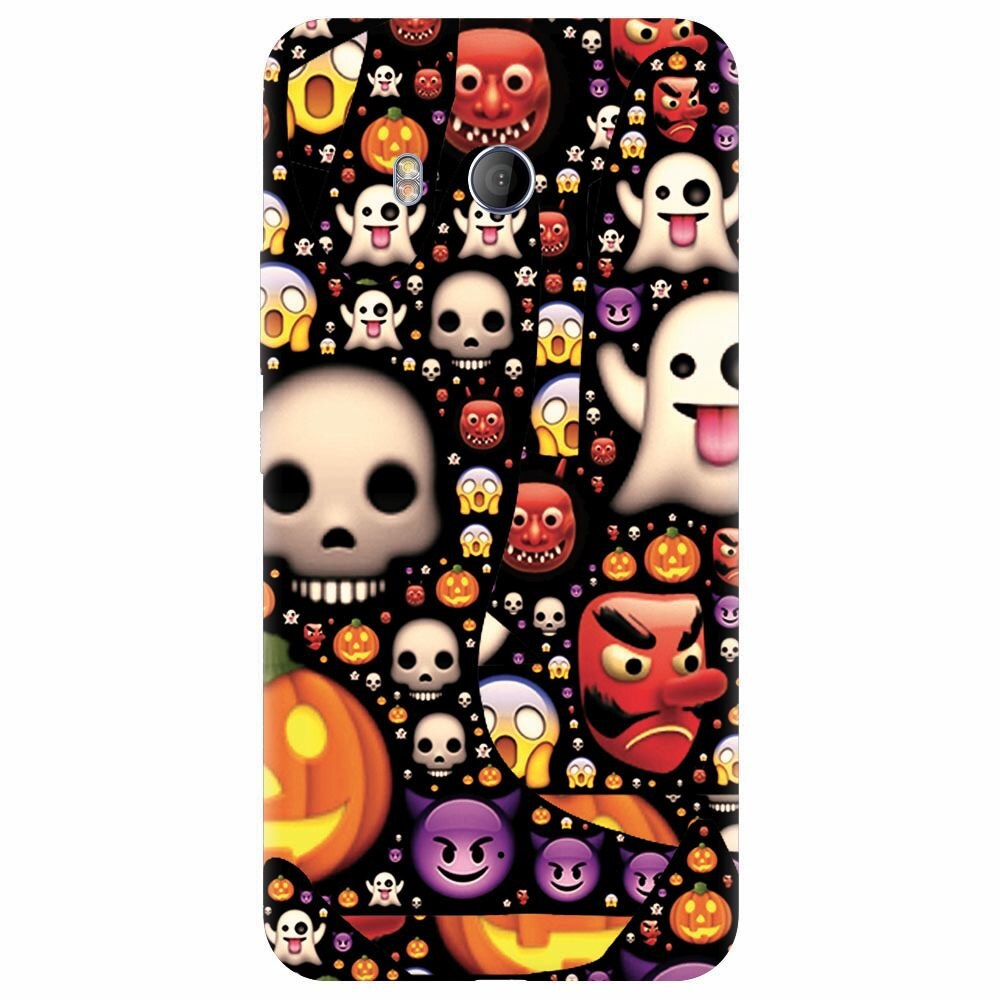 Husa silicon pentru Htc U 11, Emoji Mess