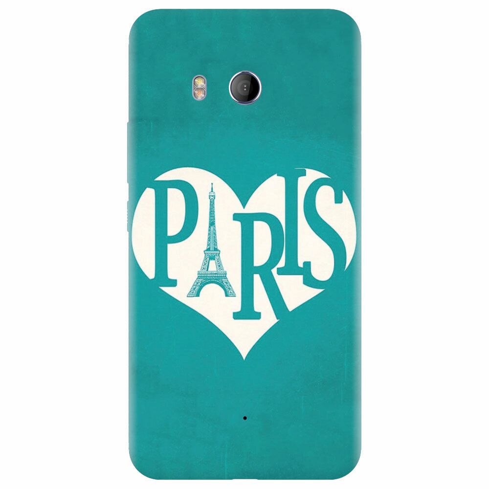 Husa silicon pentru Htc U 11, I Love Paris
