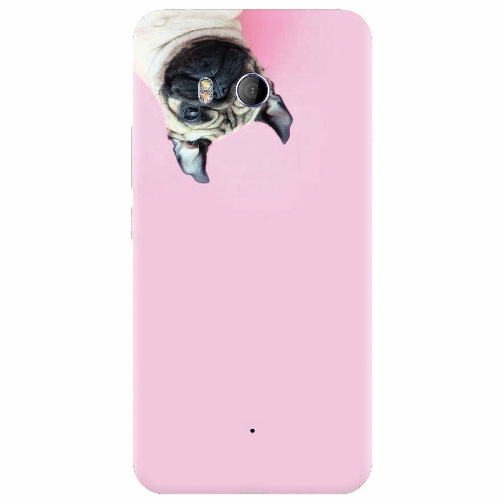 Husa silicon pentru Htc U 11, Dog And Pink