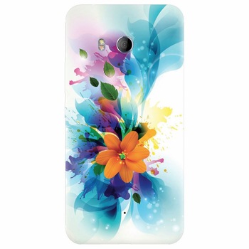 Husa silicon pentru Htc U 11, Flower 011 Husa silicon pentru Htc U 11, Flower 011