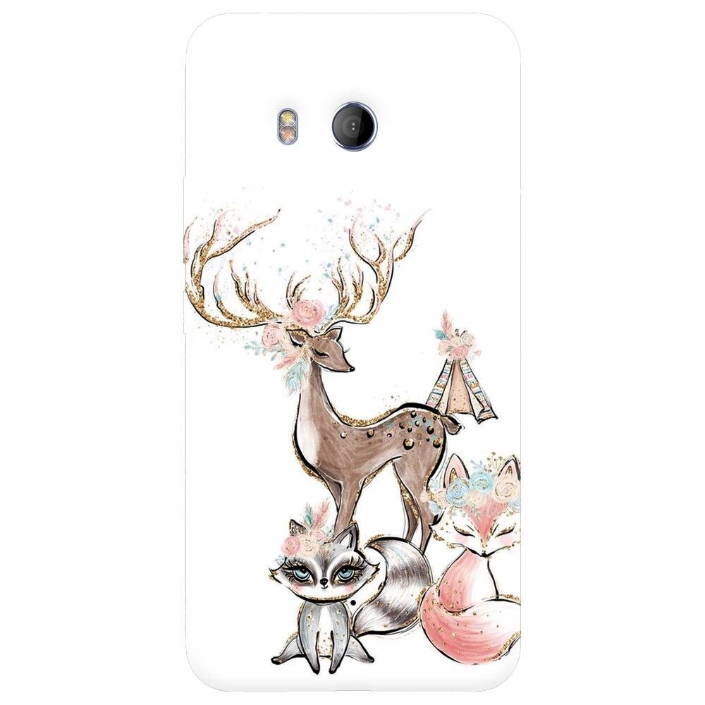 Husa silicon pentru Htc U 11, Foxs And Deer