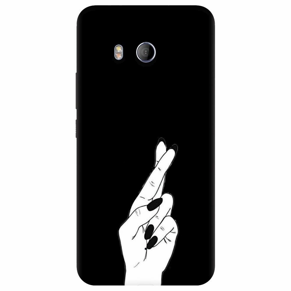 Husa silicon pentru Htc U 11, Finger Cross