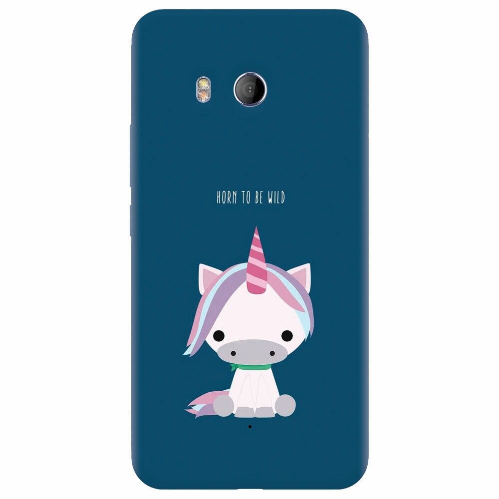 Husa silicon pentru Htc U 11, Horn To Be Wild Cute Unicorn