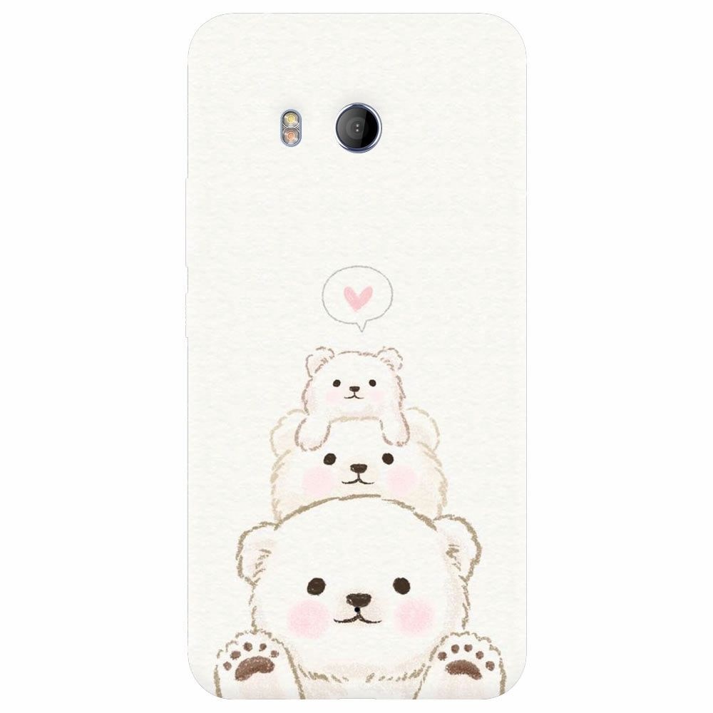 Husa silicon pentru Htc U 11, Family Bear