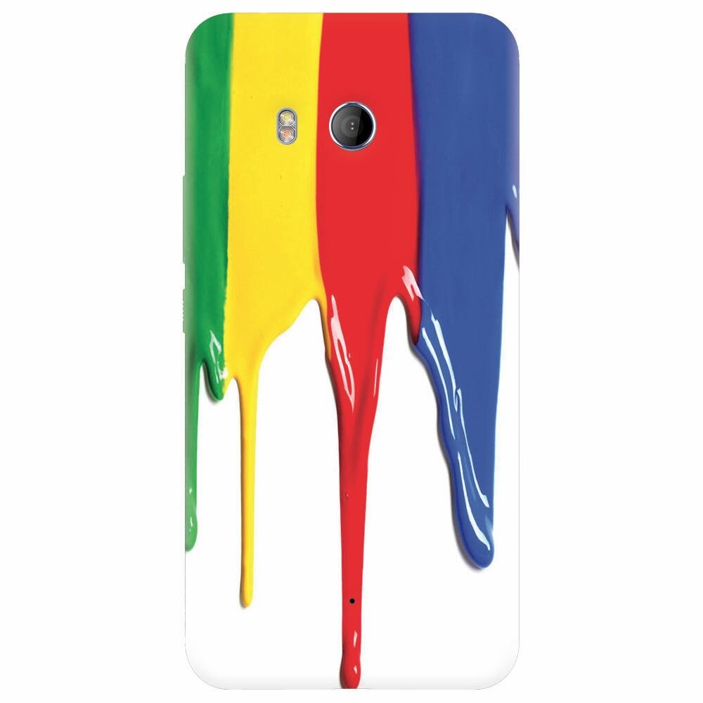 Husa silicon pentru Htc U 11, Dripping Colorful Paint