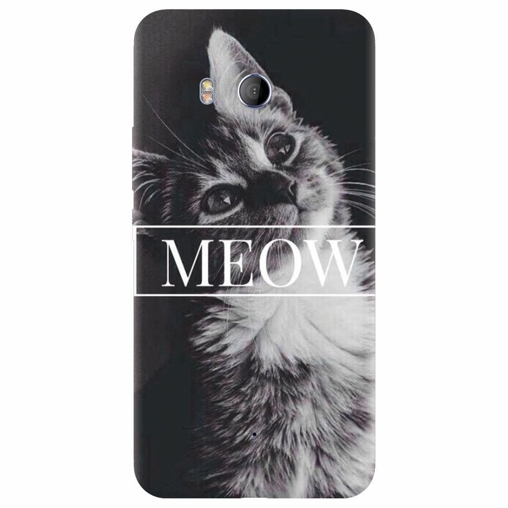 Husa silicon pentru Htc U 11, Meow Cute Cat