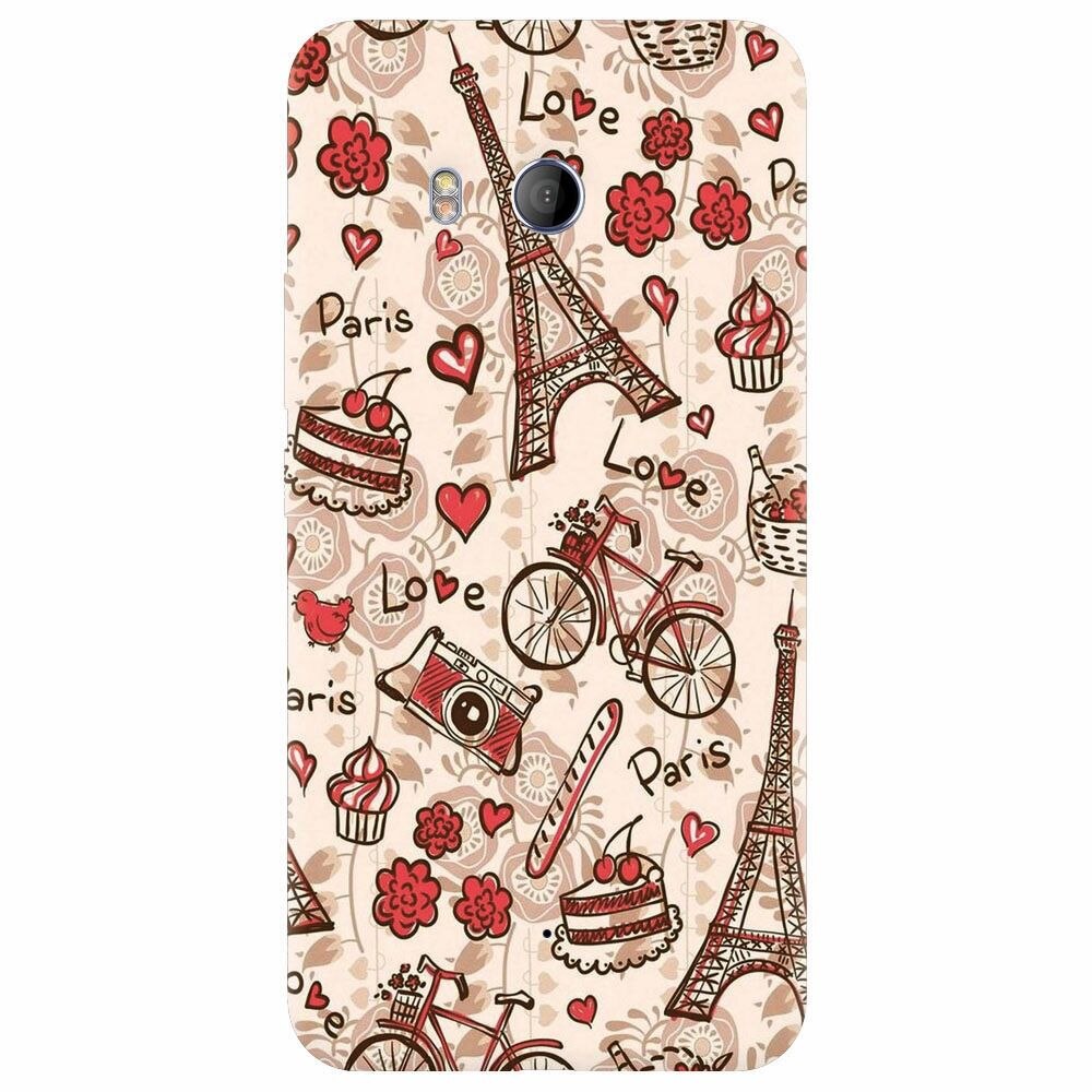 Husa silicon pentru Htc U 11, Paris Love