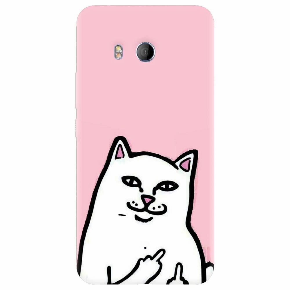 Husa silicon pentru Htc U 11, White Cat