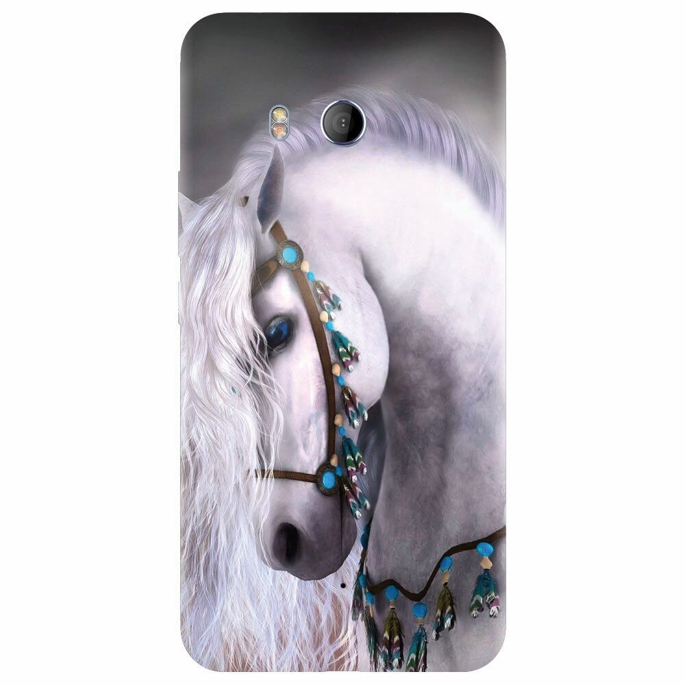 Husa silicon pentru Htc U 11, White Horse