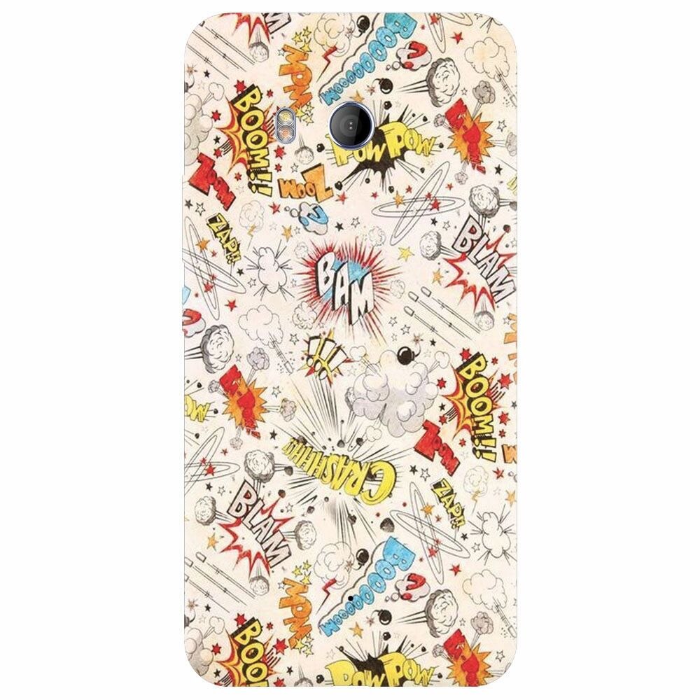 Husa silicon pentru Htc U 11, Vintage Comic