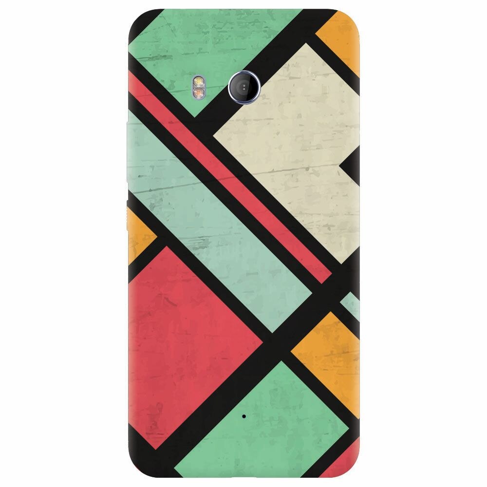 Husa silicon pentru Htc U 11, Retro Grunge