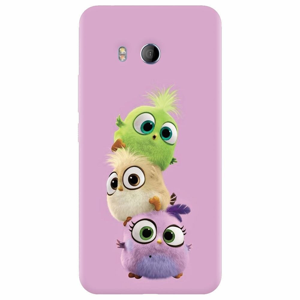 Husa silicon pentru Htc U 11, Baby Birds