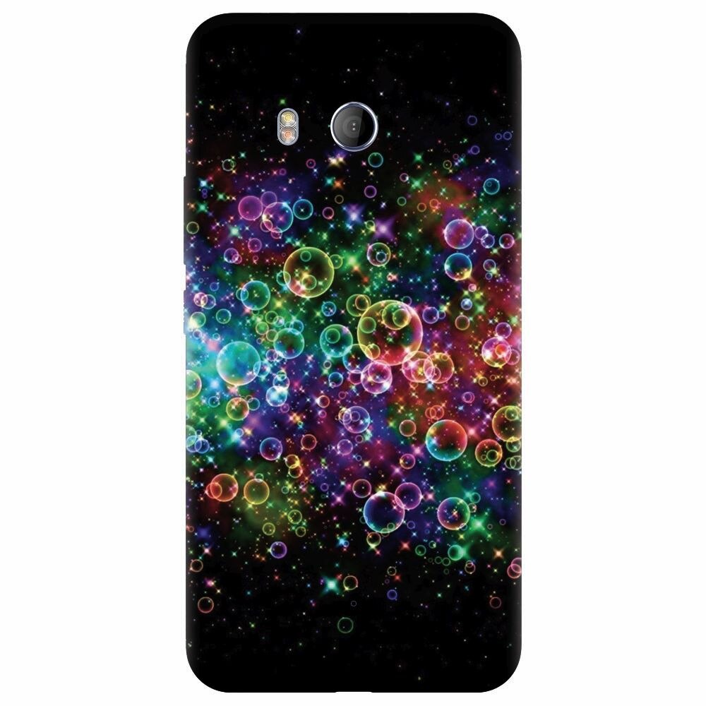 Husa silicon pentru Htc U 11, Rainbow Colored Soap Bubbles