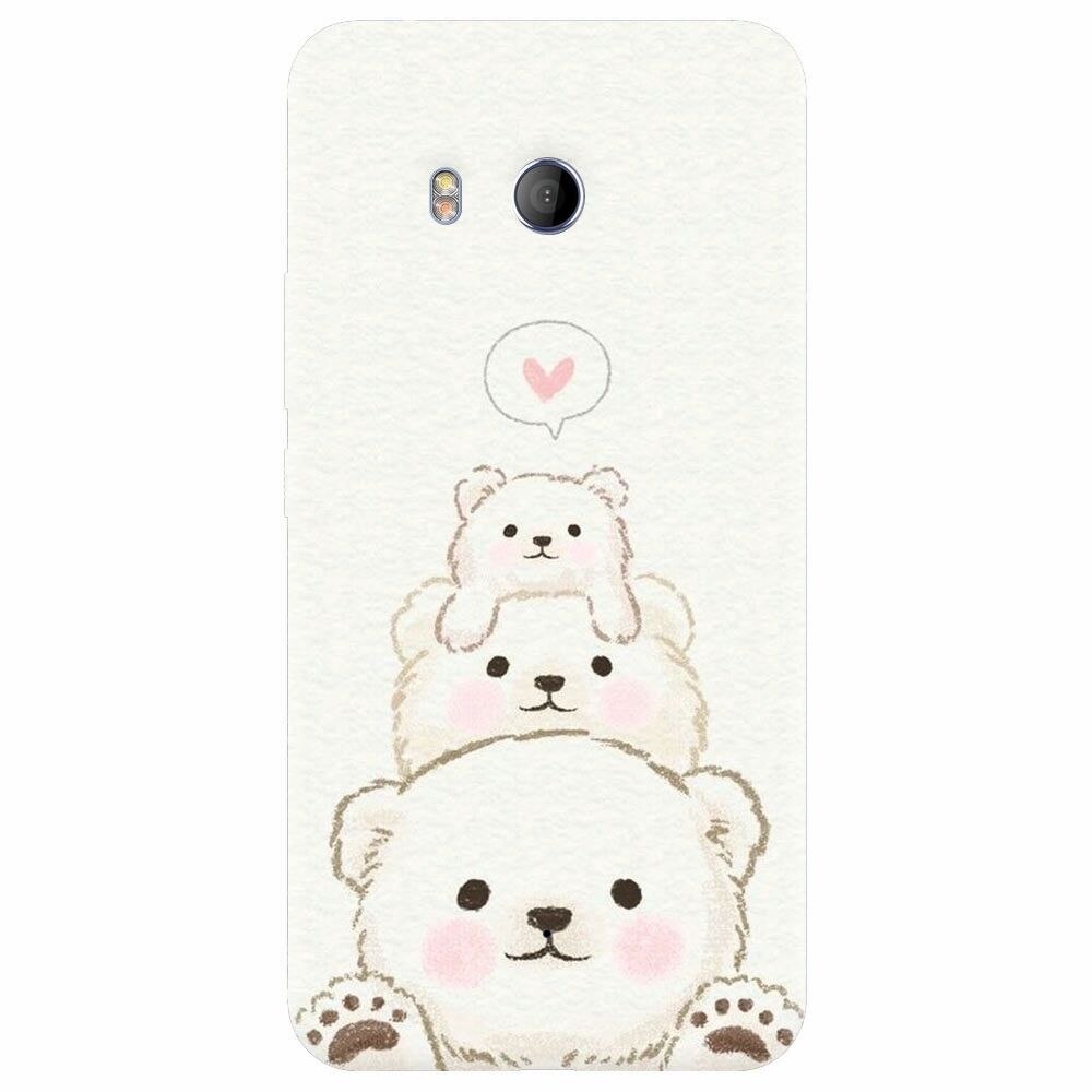 Husa silicon pentru Htc U 11, Bear Family