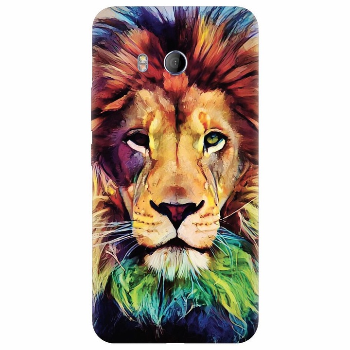 Силиконов кейс съвместим с Htc U 11, Colorfull Lion