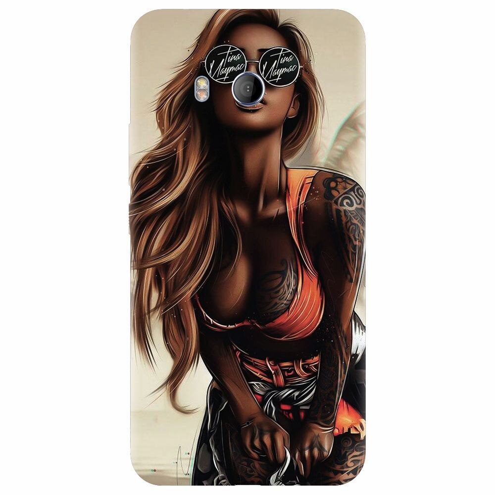 Husa silicon pentru Htc U 11, Tattoed Girl