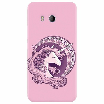 Husa silicon pentru Htc U 11, Purple Unicorn Husa silicon pentru Htc U 11, Purple Unicorn
