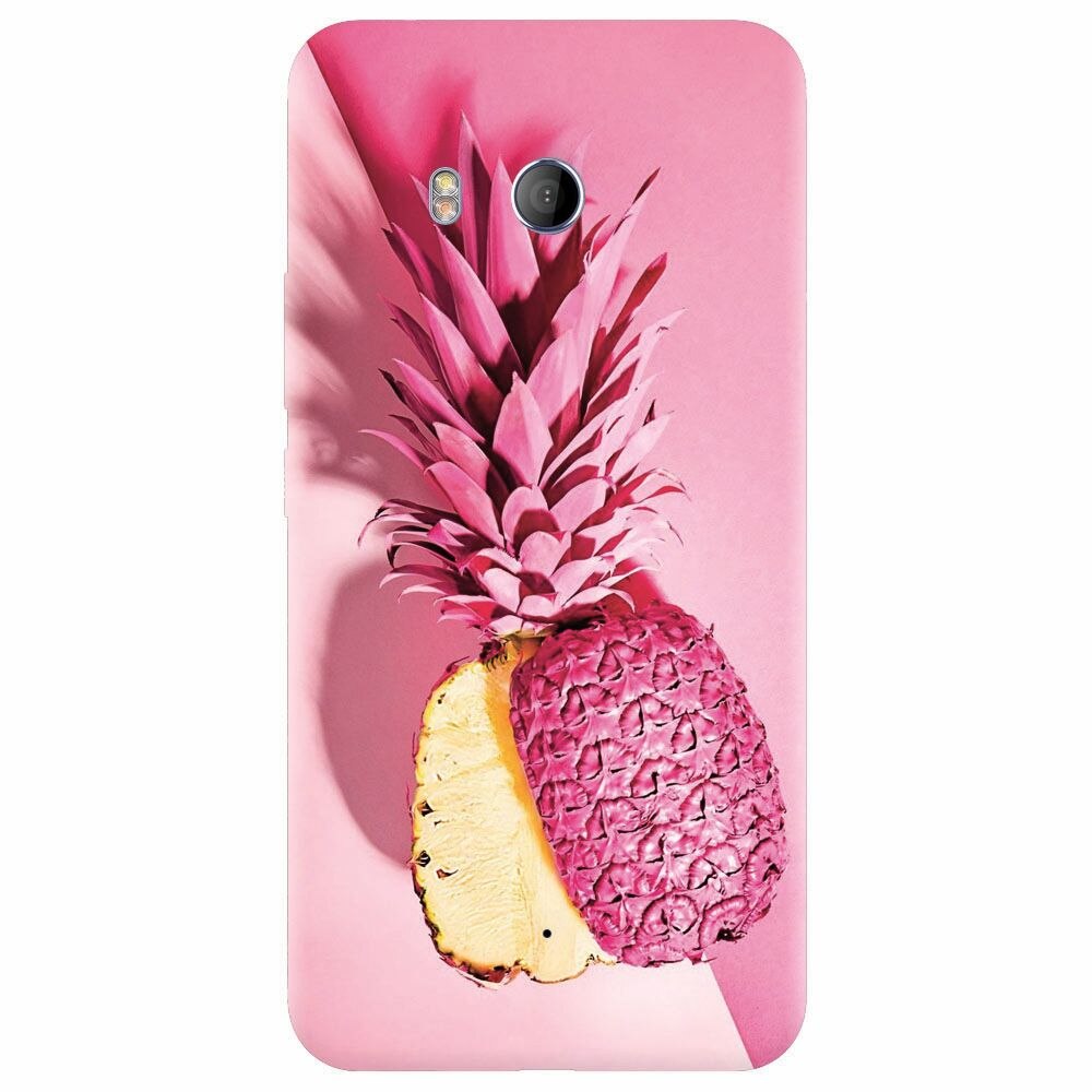 Husa silicon pentru Htc U 11, Pink Pineapple