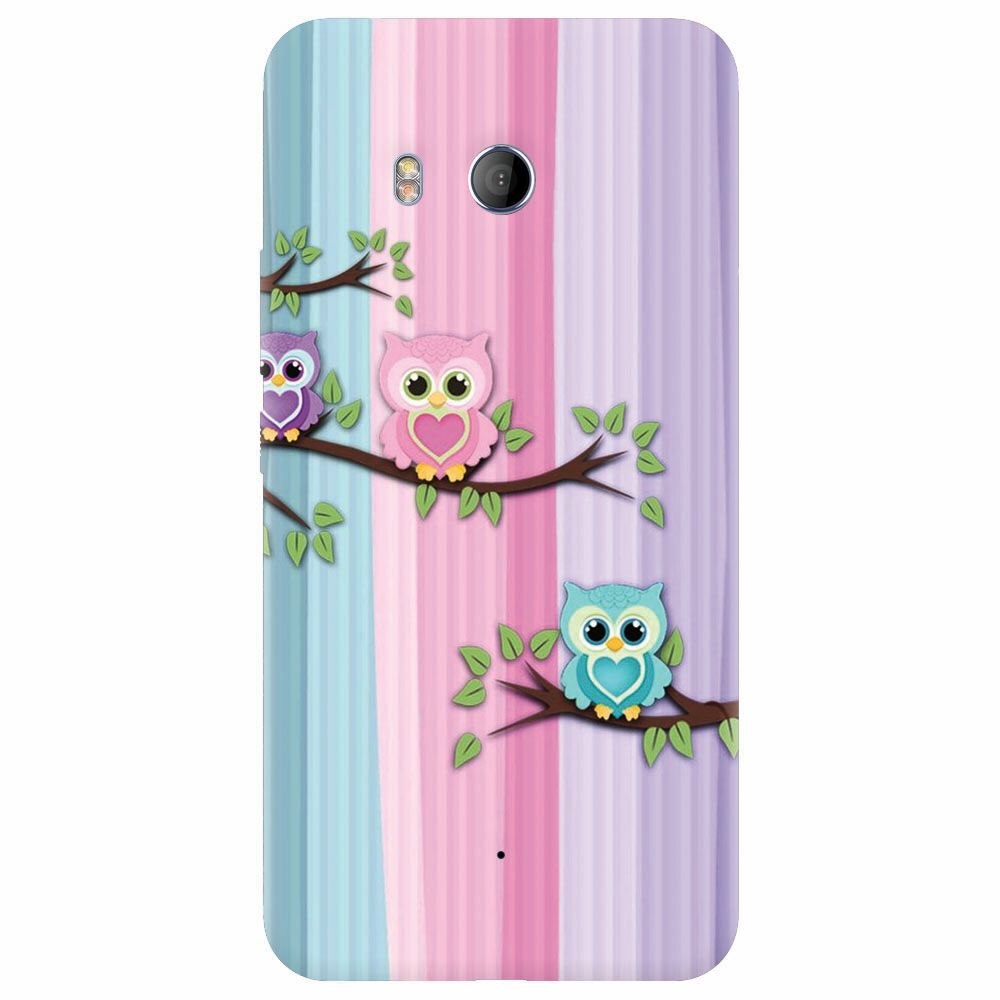 Husa silicon pentru Htc U 11, Cute Owl