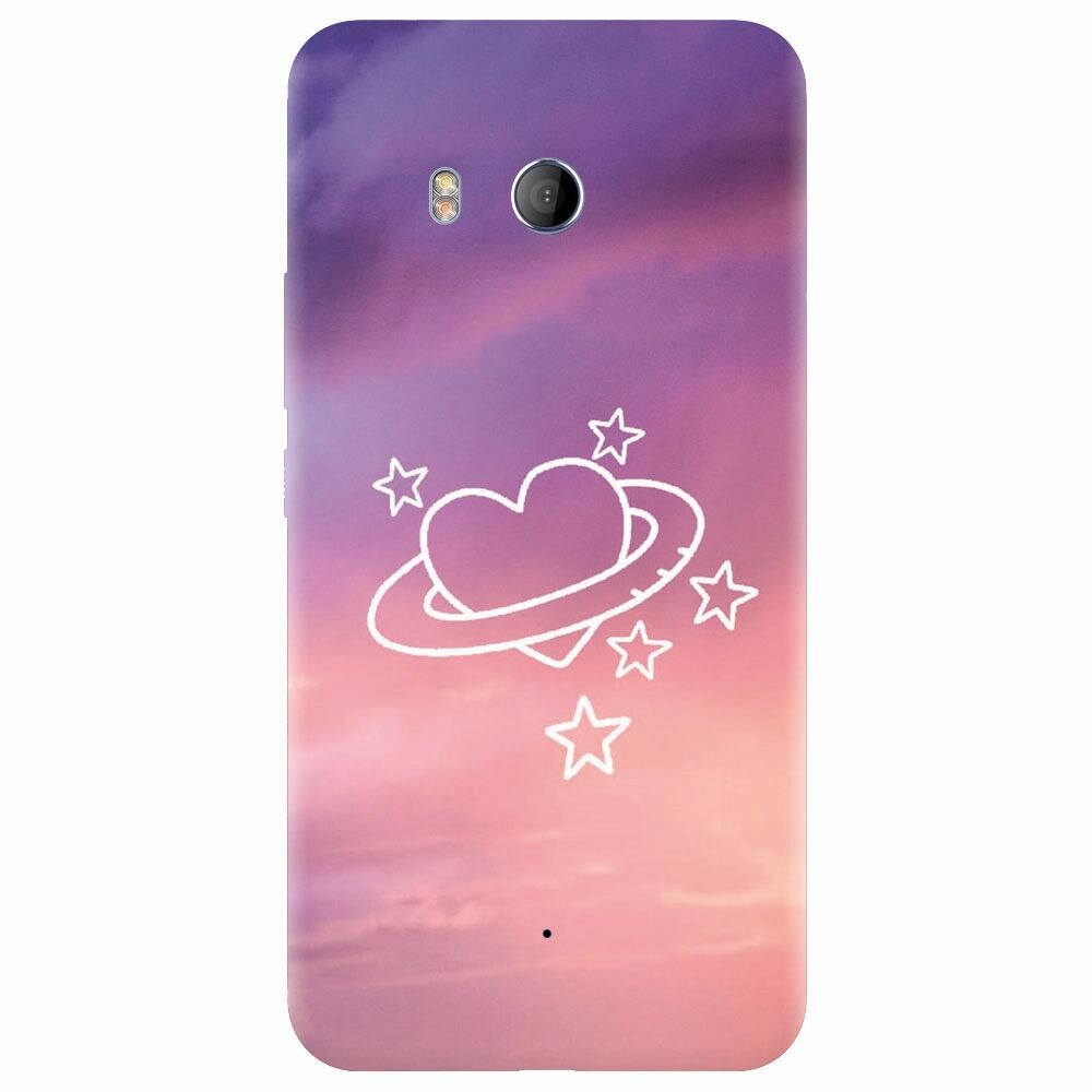 Husa silicon pentru Htc U 11, Galaxy Heart
