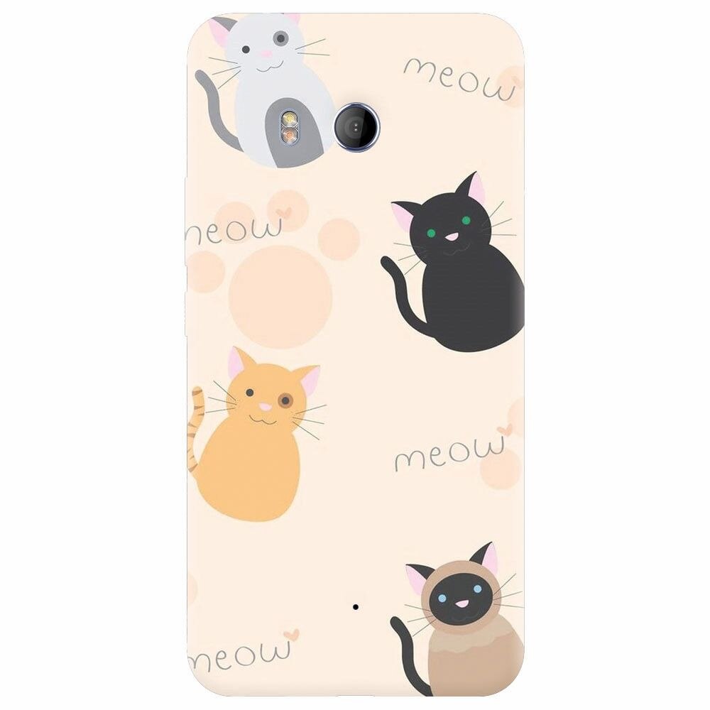 Husa silicon pentru Htc U 11, Meow