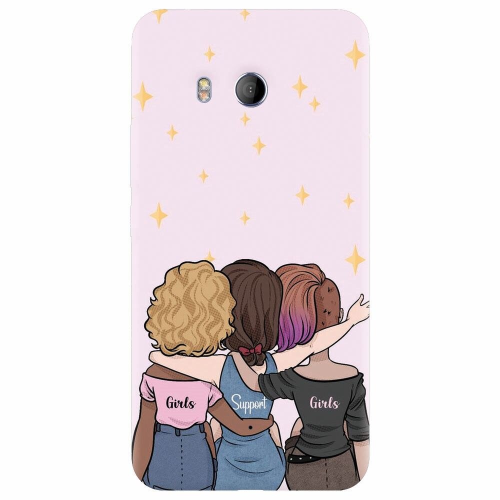 Husa silicon pentru Htc U 11, Girls Support Girls