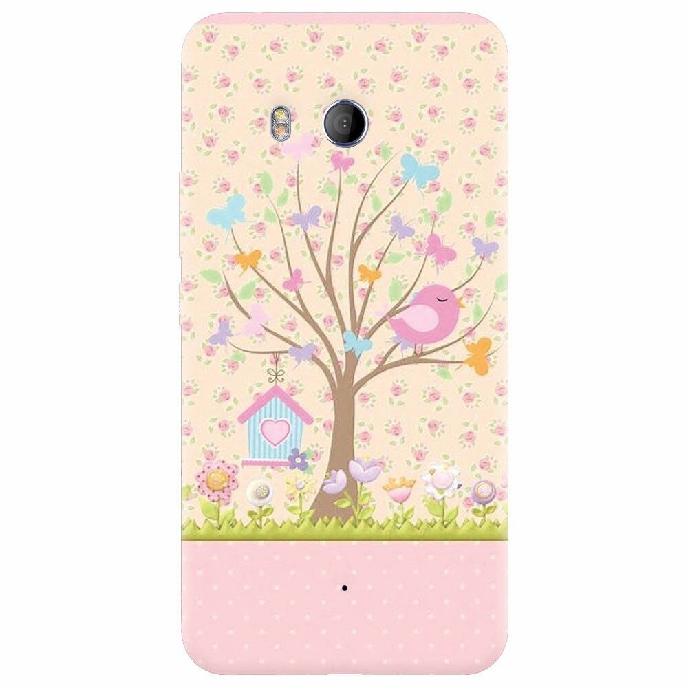 Husa silicon pentru Htc U 11, Cute Birdhouse