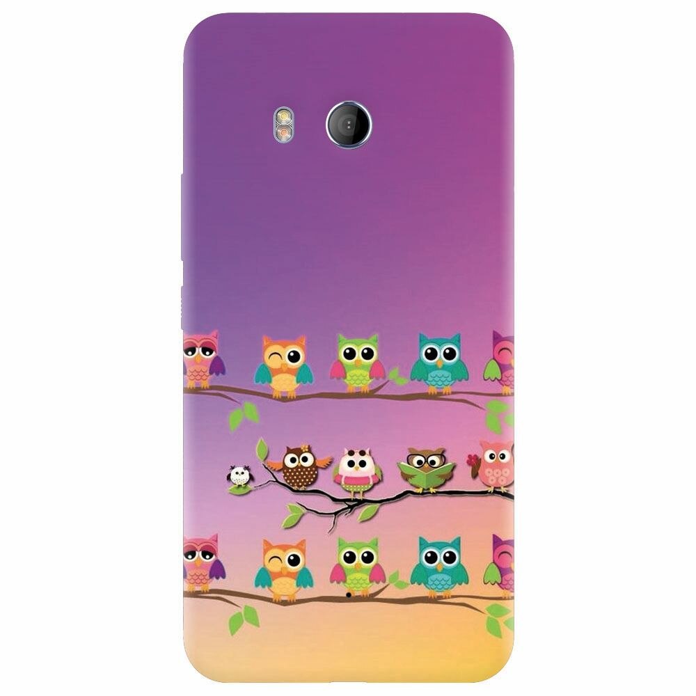 Husa silicon pentru Htc U 11, Owls