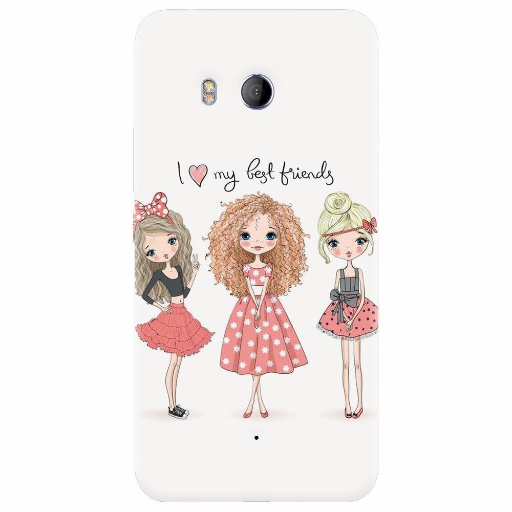 Husa silicon pentru Htc U 11, I Love My Best Friends