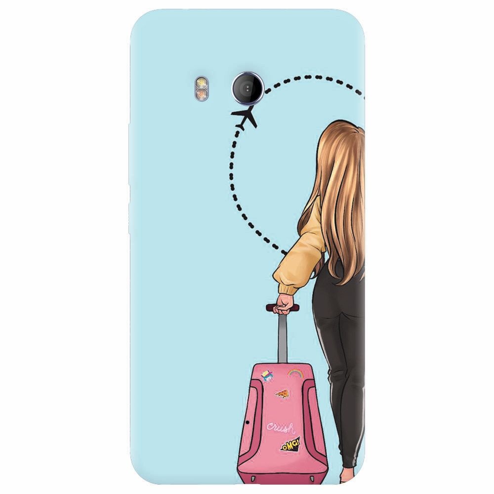 Husa silicon pentru Htc U 11, Travel Girl
