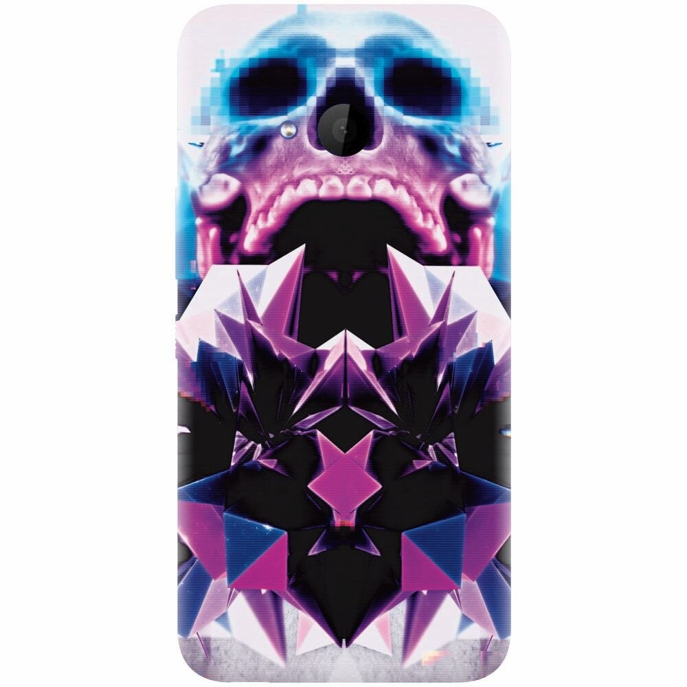 Husa silicon pentru Htc U 11 Life, Abstract Framed Skull