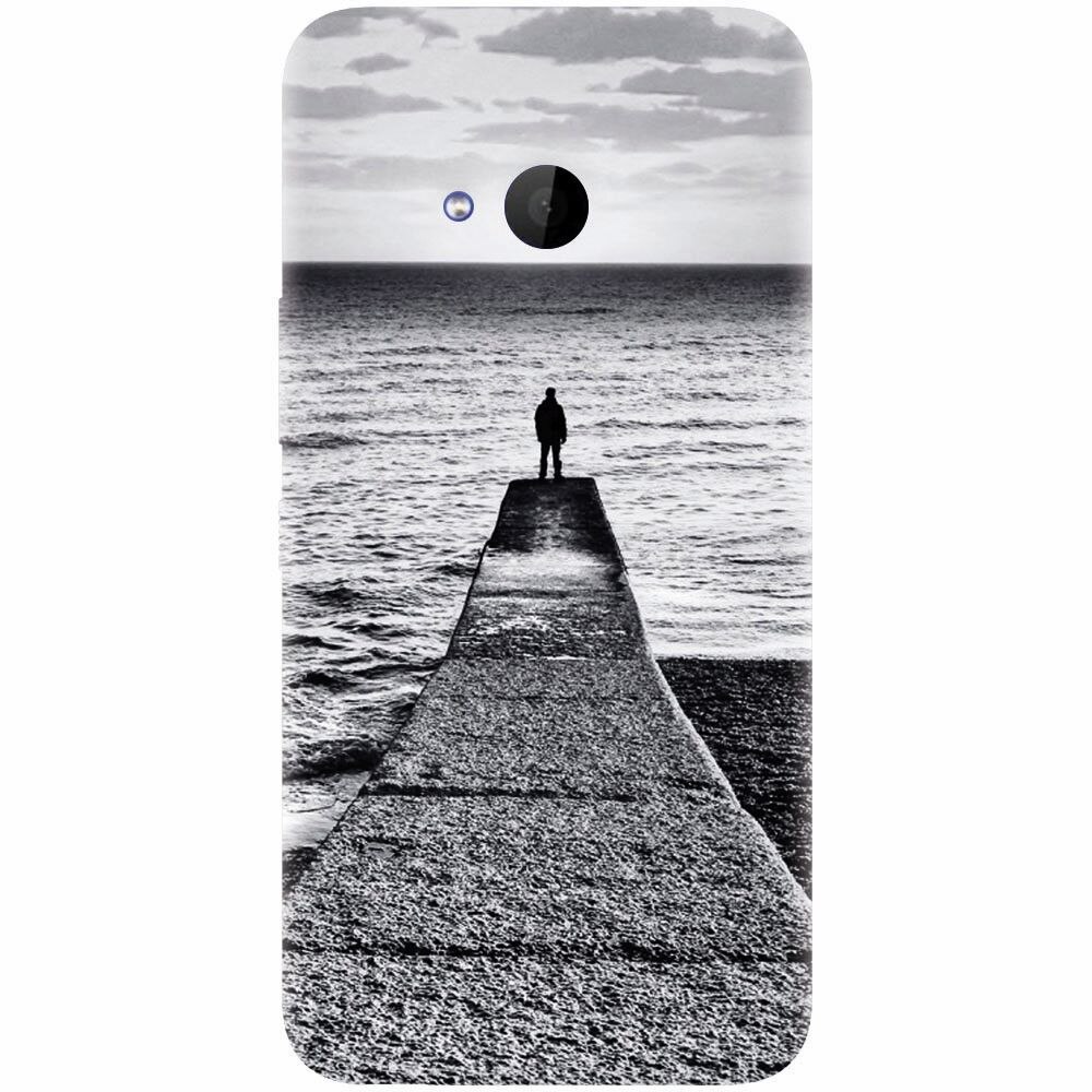 Husa silicon pentru Htc U 11 Life, Abstract Dock Man Grey