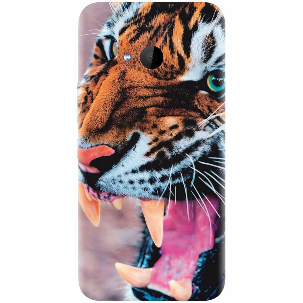 Husa silicon pentru Htc U 11 Life, Angry Tiger Teeth Fresh