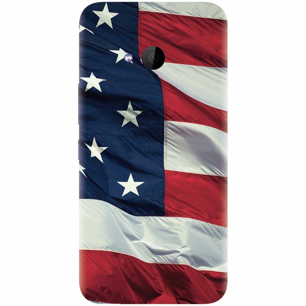 Husa silicon pentru Htc U 11 Life, American Flag Illustration
