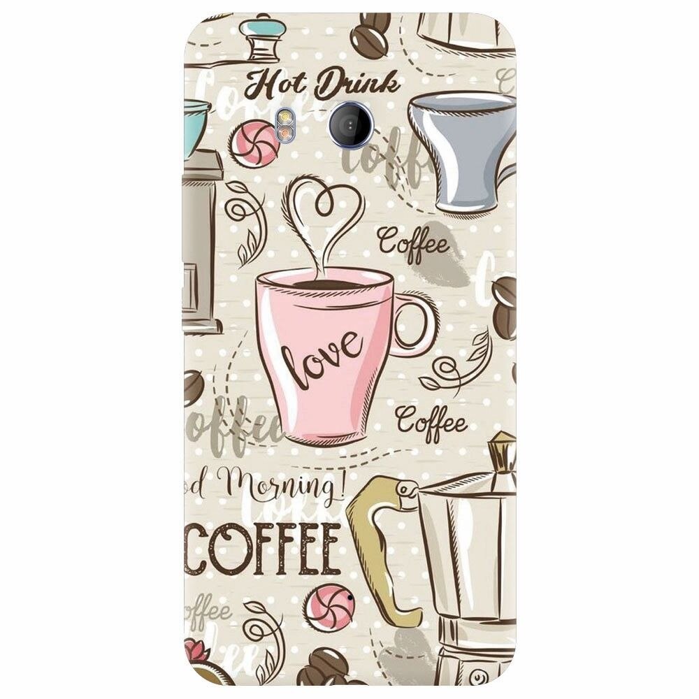 Husa silicon pentru Htc U 11, Coffe And Donuts