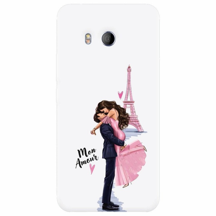 Силиконов кейс съвместим с Htc U 11, Paris Love Mon Amour