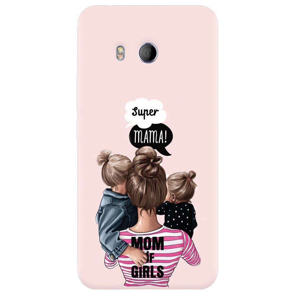 Husa silicon pentru Htc U 11, Mom Of Girls