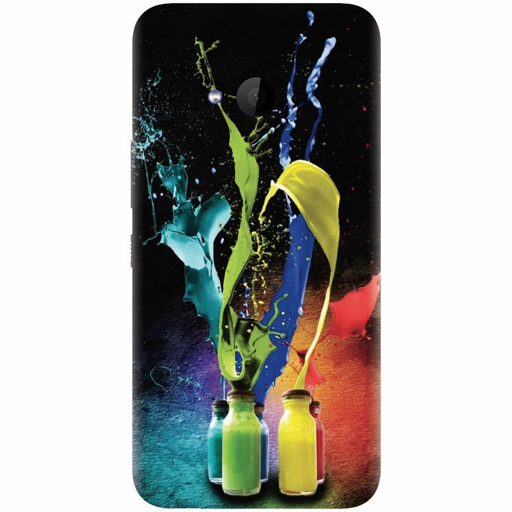 Husa silicon pentru Htc U 11 Life, Abstract Color Bottles Splash