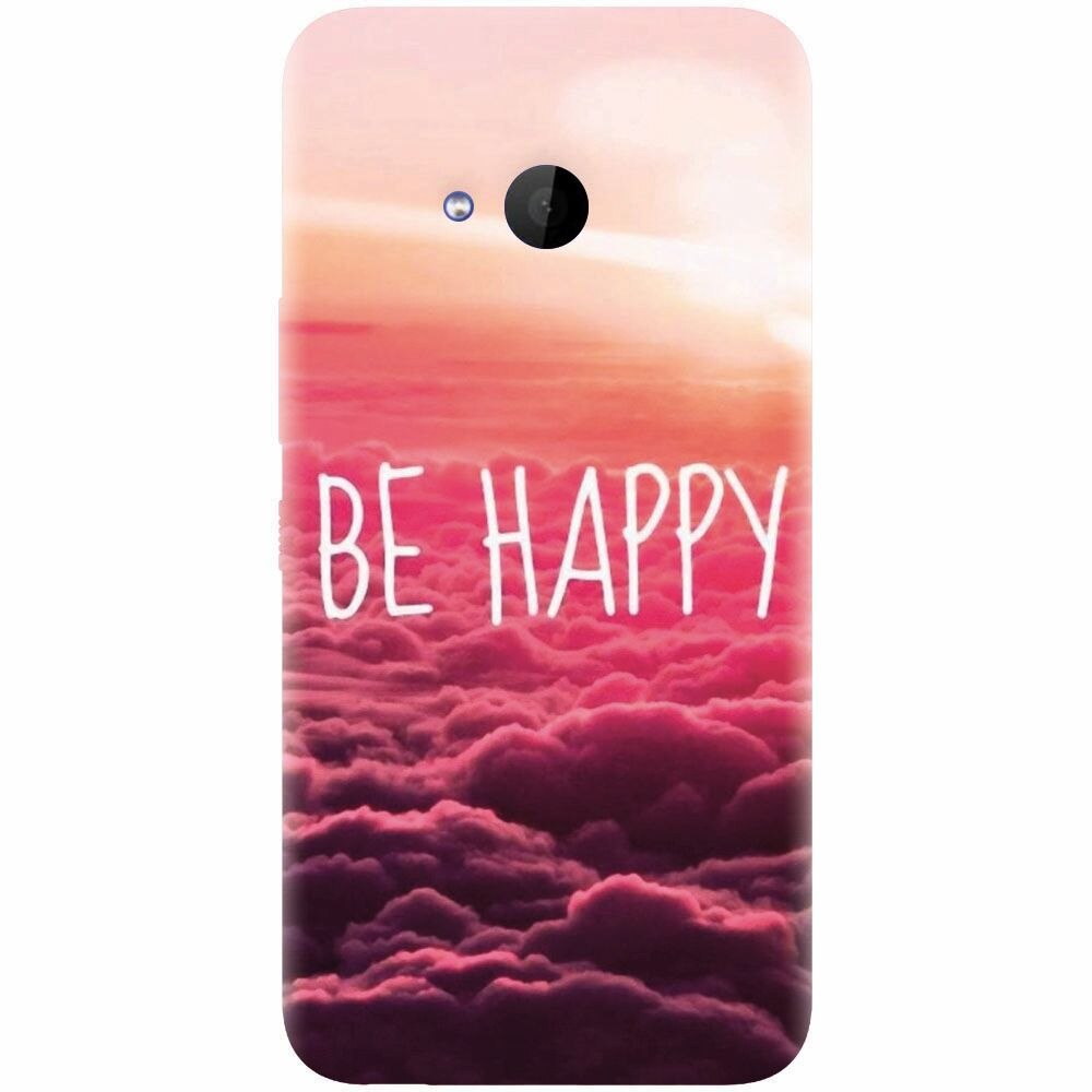 Husa silicon pentru Htc U 11 Life, Be Happy Puffy Clouds