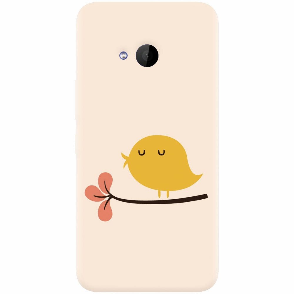 Husa silicon pentru Htc U 11 Life, Flat Minimal Cute Bird Illustration