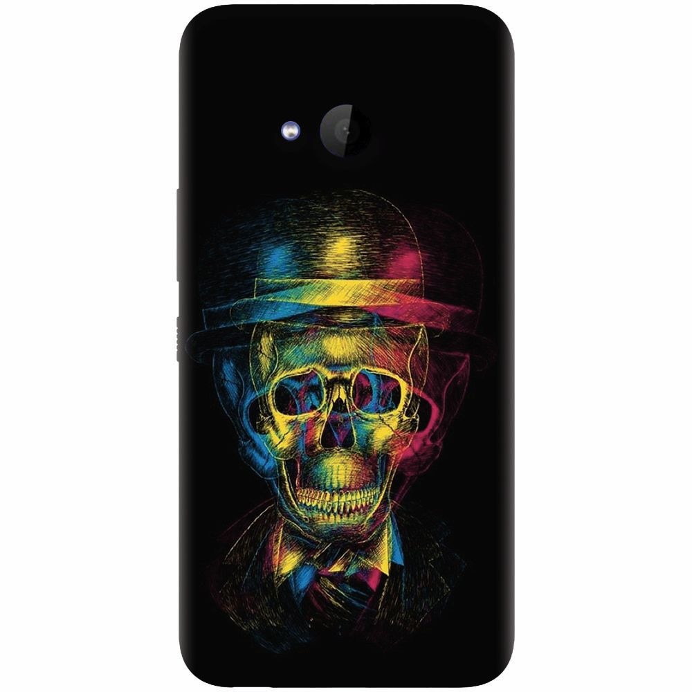 Husa silicon pentru Htc U 11 Life, Colorfull skull 3d