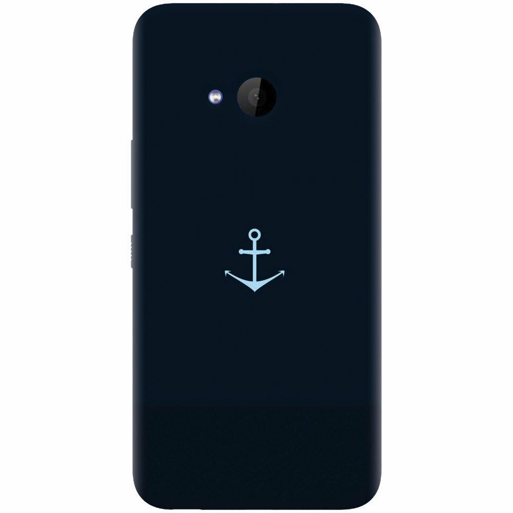 Husa silicon pentru Htc U 11 Life, Blue Navy Anchor Illustration Flat