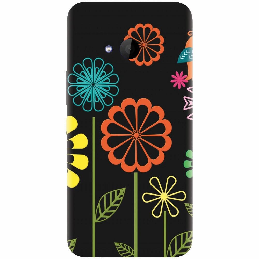 Husa silicon pentru Htc U 11 Life, Colorful Spring Birds Flowers Vectors