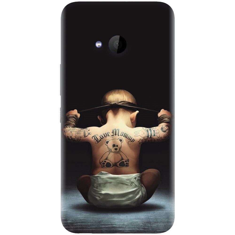 Husa silicon pentru Htc U 11 Life, Body Builder Cute Baby Tattoo