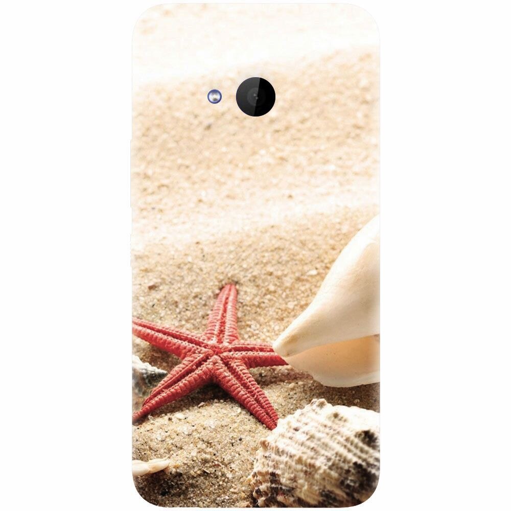 Husa silicon pentru Htc U 11 Life, Beach Shells And Starfish
