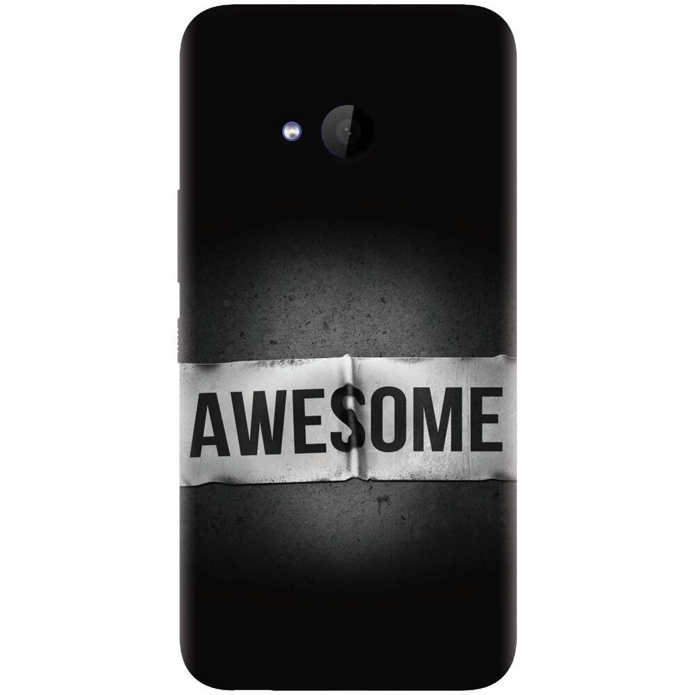 Husa silicon pentru Htc U 11 Life, Awesome Label Dark