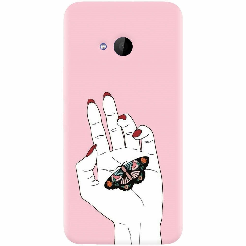 Husa silicon pentru Htc U 11 Life, Butterfly In Hand