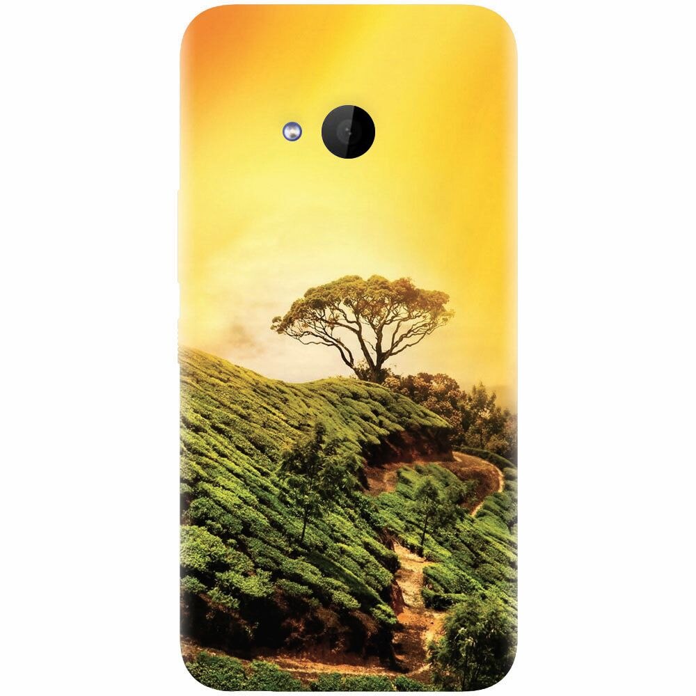 Husa silicon pentru Htc U 11 Life, Hill Top Tree Golden Light